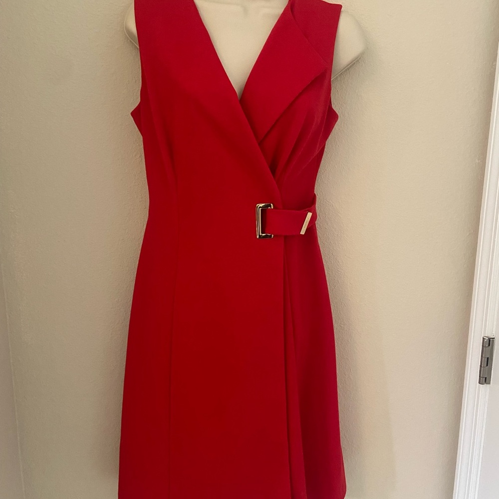CK suit red suit dress